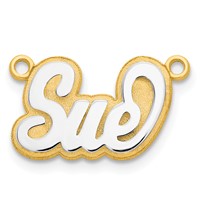 10K 3D Two-tone Polished Name Plate view 2