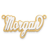 10K 3D Two-tone Polished Name Plate view 3