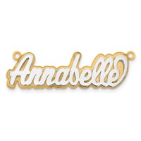 10K 3D Two-tone Polished Name Plate view 4