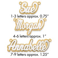 10K 3D Two-tone Polished Name Plate view 1