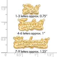 10K Yellow Gold 3D Diamond-cut Name Plate view 3