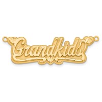 10K Yellow Gold 3D Diamond-cut Hearts Name Plate view 5