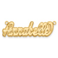 10 Kk Yellow Gold 3D Diamond-cut Name Plate view 5