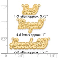 10 Kk Yellow Gold 3D Diamond-cut Name Plate view 3