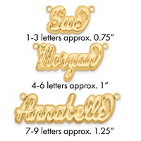 10 Kk Yellow Gold 3D Diamond-cut Name Plate view 1