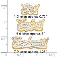 10K 3D Two-tone Satin Diamond-cut Name Plate view 5