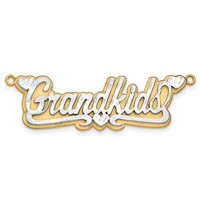 10K 3D Two-tone Satin Diamond-cut Name Plate view 4
