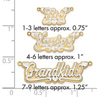 10K 3D Two-tone Satin Diamond-cut Name Plate view 5