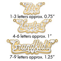 10K 3D Two-tone Satin Diamond-cut Name Plate view 1