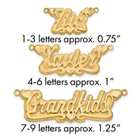 10K Yellow Gold 3D Satin Diamond-cut Hearts Name Plate view 1