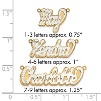 10K 3D Two-tone Satin Diamond-cut Name Plate view 5