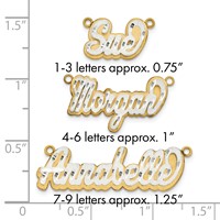 10K 3D Two-tone Satin Diamond-cut Name Plate view 5
