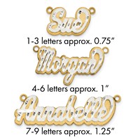 10K 3D Two-tone Satin Diamond-cut Name Plate view 1