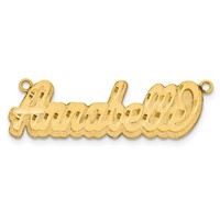 10K Yellow Gold 3D Satin Diamond-cut Name Plate view 5