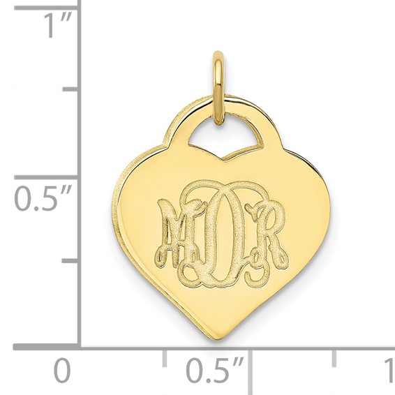 Script Designer Heart Monogram Pendants