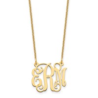 10K Yellow Gold Small Monogram Necklace view 1