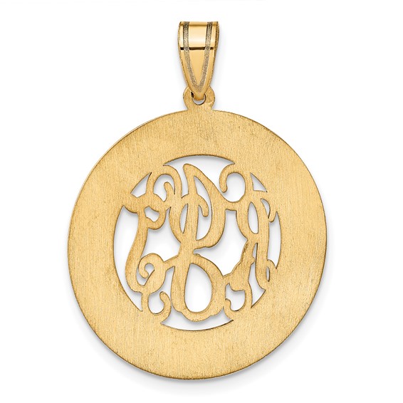 Laser High Polished Monogram & Letters Pendant
