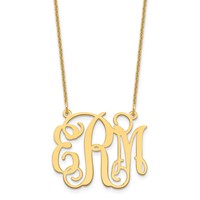 10K Yellow Gold Medium Monogram Necklace view 1