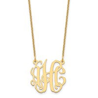 10K Yellow Gold Small Monogram Necklace view 1