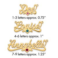 10K Yellow Gold with 14K Bezel Birthstone Heart Name Plate view 1
