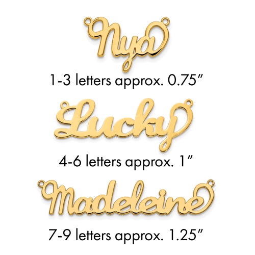 10K Yellow Gold Name Plate
