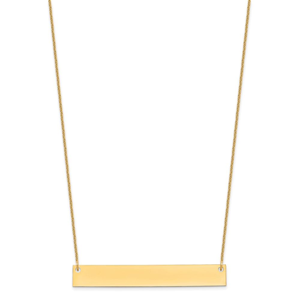 10k Yellow Gold Large Blank Bar Necklace (10XNA639Y)