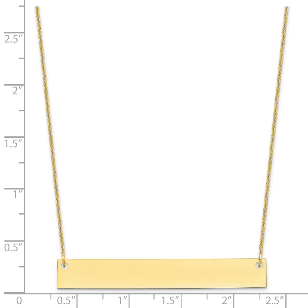 10k Yellow Gold Large Blank Bar Necklace (10XNA639Y)
