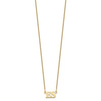 10K Yellow Gold Small Initials Necklace view 2