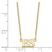 10K Yellow Gold Small Initials Necklace view 3
