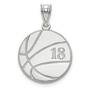 Personalized Basketball Number And Name Pendants