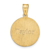 10K Yellow Gold Personalized Volleyball Pendant view 3