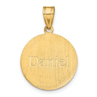 10K Yellow Gold Personalized Baseball Pendant view 3