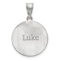 10K White Gold Personalized Soccer Pendant view 2