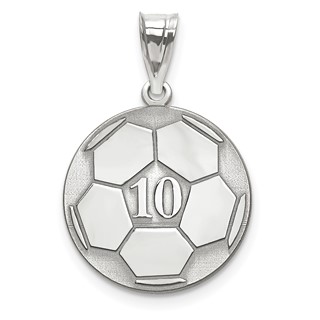 Laser Soccer Number And Name Pendant