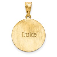 10K Yellow Gold Personalized Soccer Pendant view 2