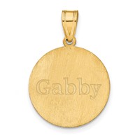 10K Yellow Gold Personalized Soccer Pendant view 3