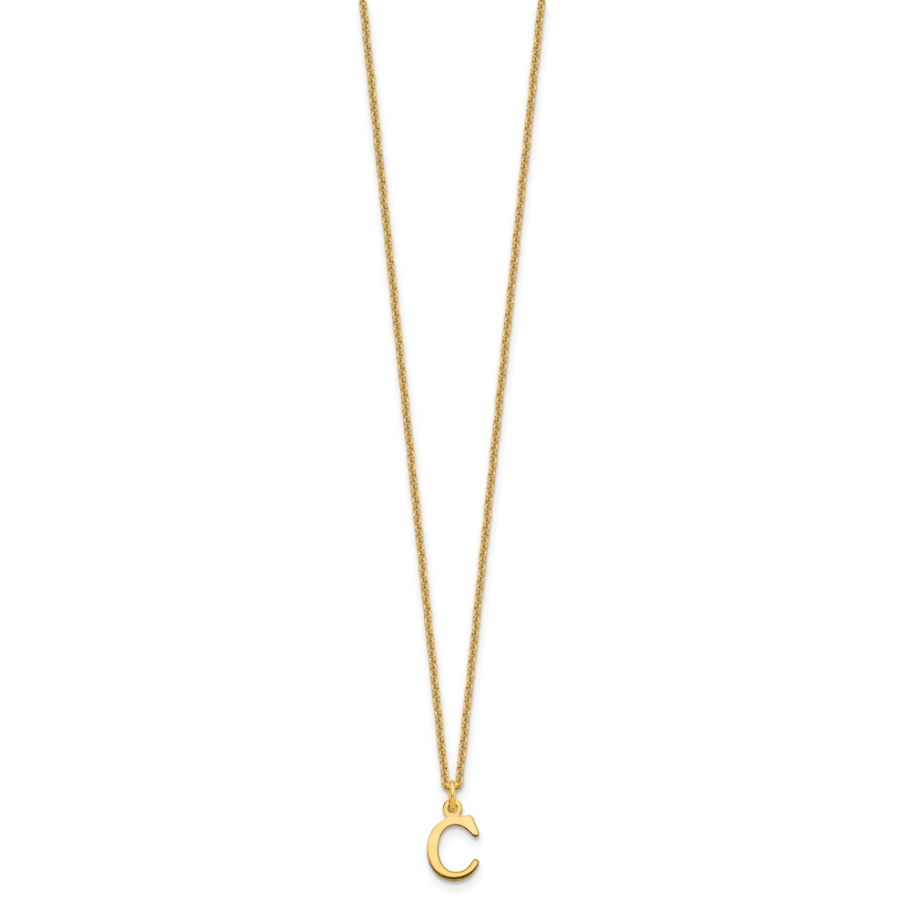 10KY Cutout Letter C Initial Necklace (10XNA727Y/C)