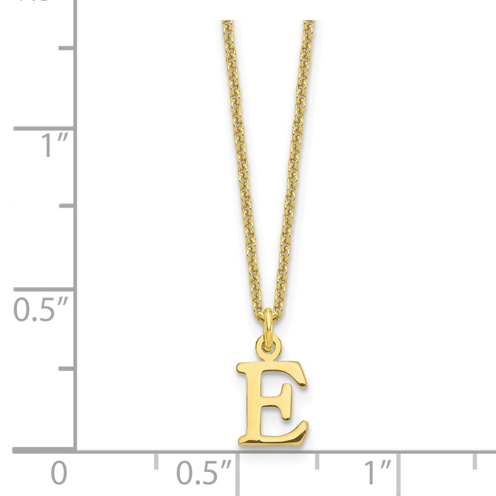 10KY Cutout Letter E Initial Necklace (10XNA727Y/E)