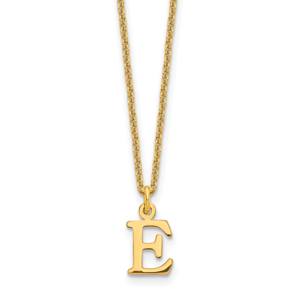 10KY Cutout Letter E Initial Necklace (10XNA727Y/E)