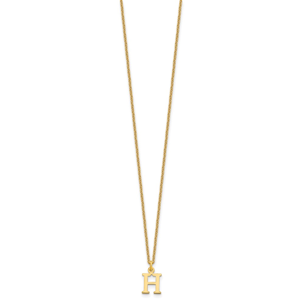 10KY Cutout Letter H Initial Necklace (10XNA727Y/H)