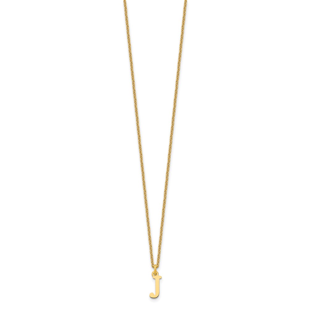 10KY Cutout Letter J Initial Necklace (10XNA727Y/J)