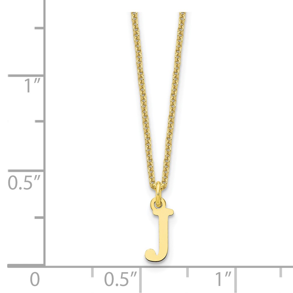 10KY Cutout Letter J Initial Necklace (10XNA727Y/J)