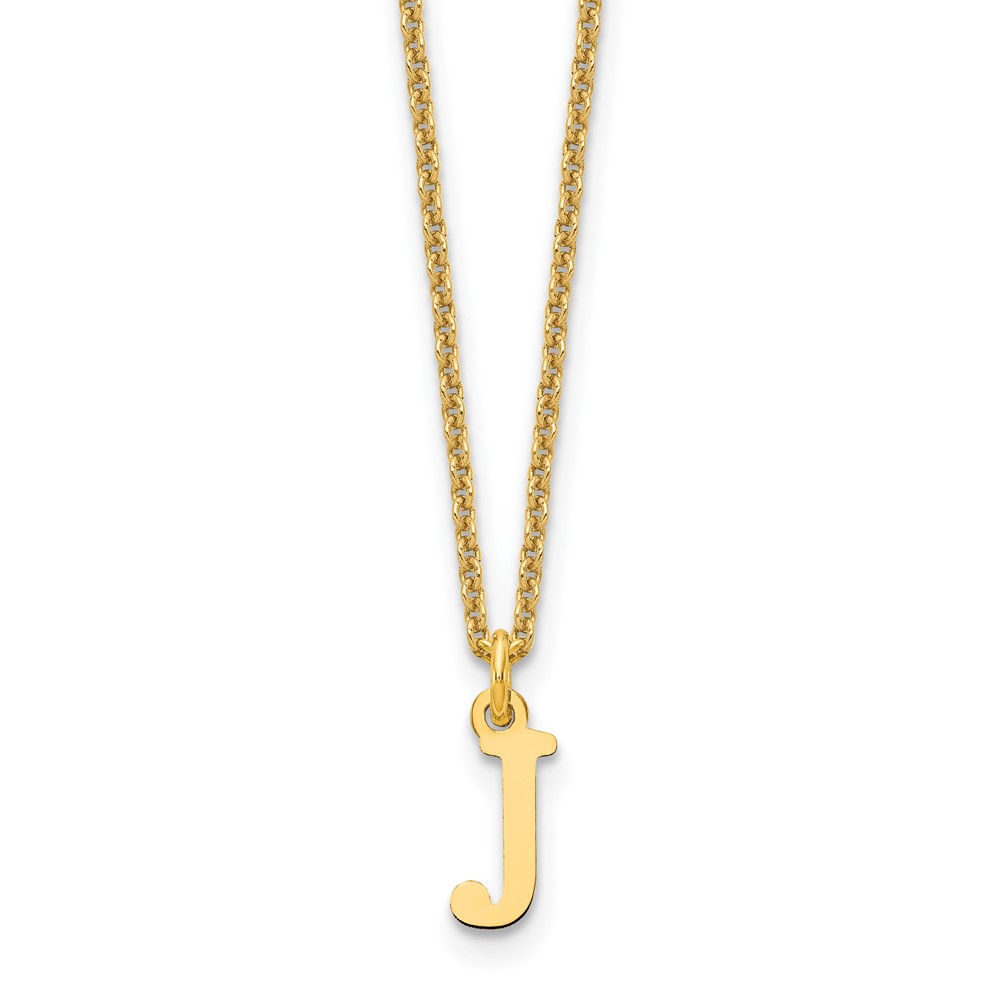 10KY Cutout Letter J Initial Necklace (10XNA727Y/J)