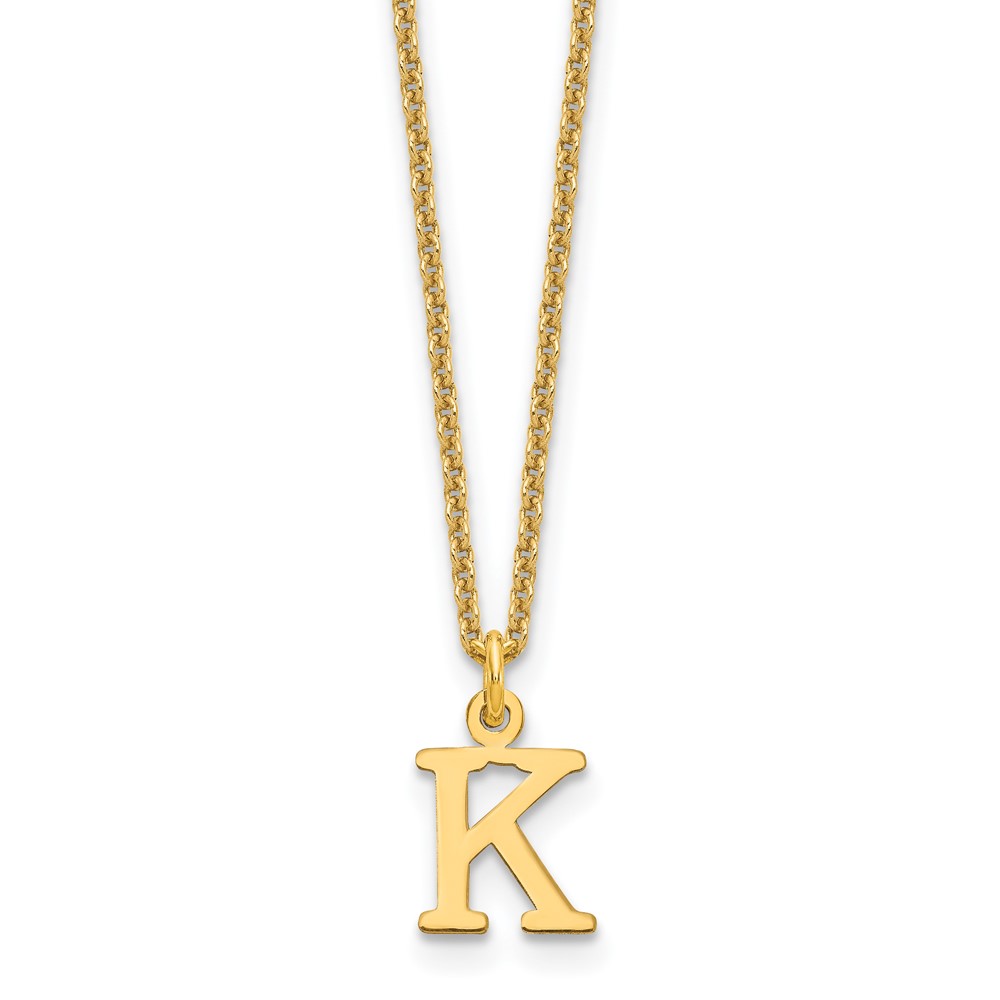 10KY Cutout Letter K Initial Necklace (10XNA727Y/K)