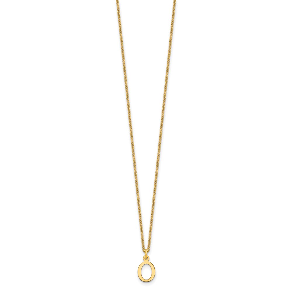 10KY Cutout Letter O Initial Necklace (10XNA727Y/O)