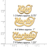 10K Yellow Gold Swoop Name Plate view 3