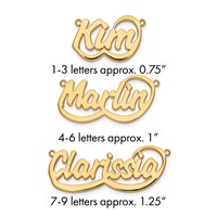 10K Yellow Gold Swoop Name Plate view 1