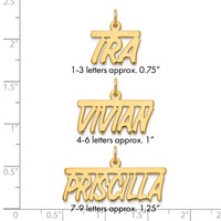 10K Yellow Gold Top Bar Name Plate view 3