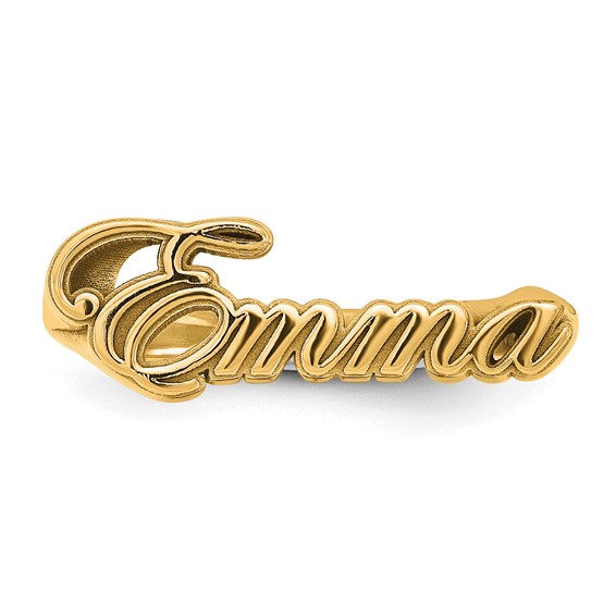 10k Yellow Gold Name Plate Ring