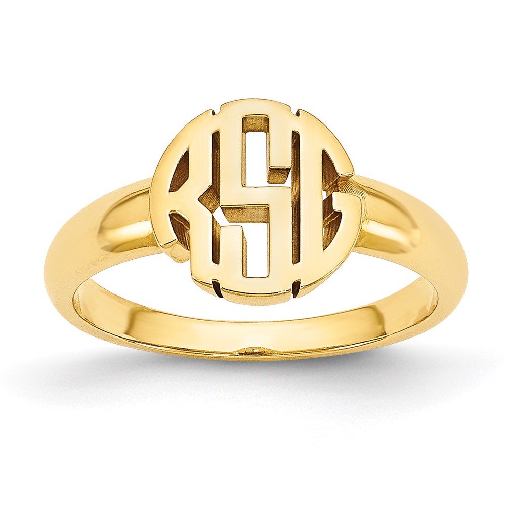 10K Yellow Gold Monogram Ring